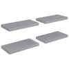 Graue Wandregale Chan 50x23x3,8cm (4 Stk. MDF) schwebend