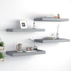 Graue Wandregale Chan 50x23x3,8cm (4 Stk. MDF) schwebend