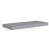 Graue schwebende Wandregale Chan 60x23,5x3,8cm (2 Stück MDF)