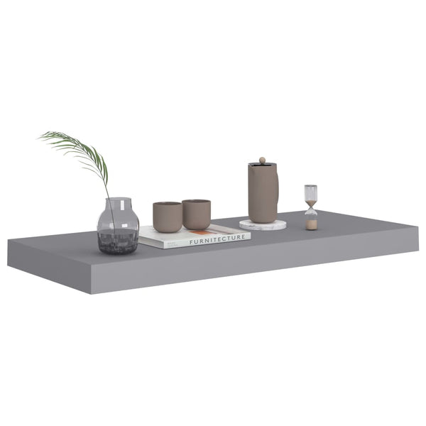 Schwebende Wandregale Chan Grau 60x23,5x3,8cm (4 Stück MDF)
