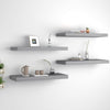 Schwebende Wandregale Chan Grau 60x23,5x3,8cm (4 Stück MDF)