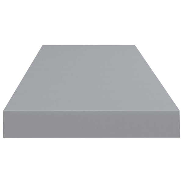 Graue schwebende Wandregale Chan 80x23,5x3,8cm (2 Stück MDF)