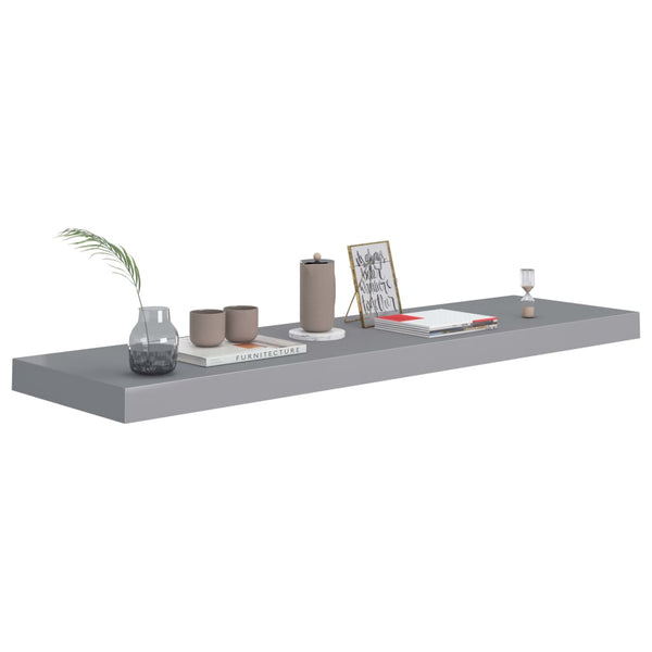 Wandregal Chan 90x23,5x3,8cm grau (MDF) schwebend