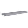 Wandregal Chan 90x23,5x3,8cm grau (MDF) schwebend