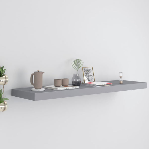 Wandregal Chan 90x23,5x3,8cm grau (MDF) schwebend
