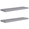 Graue schwebende Wandregale Chan 90x23,5x3,8cm (2 Stück MDF)
