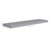 Graue schwebende Wandregale Chan 90x23,5x3,8cm (4 Stück MDF)