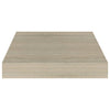 Eichenfarbenes schwebendes Wandregal Chan 23x23,5x3,8cm (MDF)