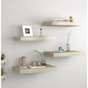 Eichenholz-Wandregale Chan 40x23x3,8cm (4 Stück MDF)
