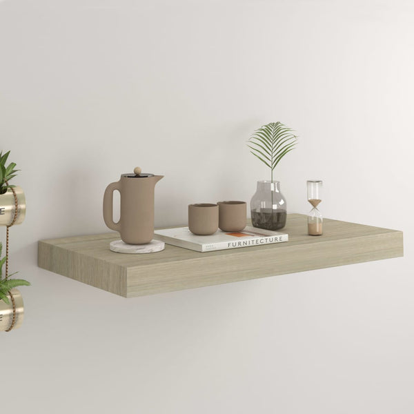 Schwebendes Wandregal Eiche Chan 50x23x3,8cm (MDF)