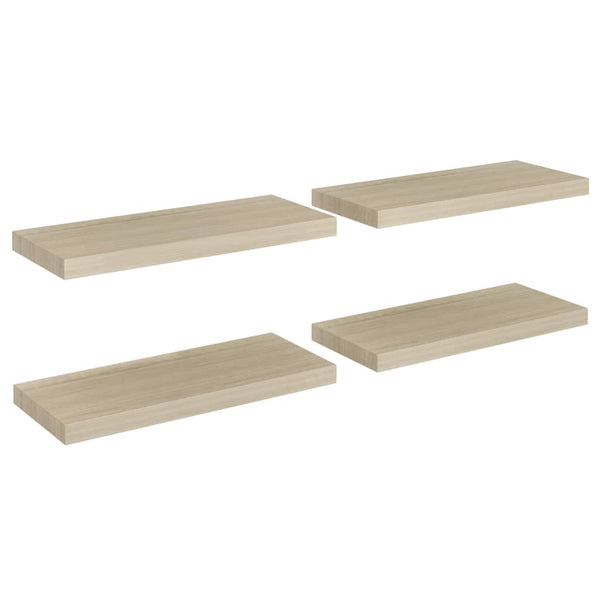 Wandregale Eiche Chan 60x23,5x3,8cm (4 Stk. MDF)