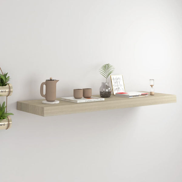 Schwebendes Wandregal Eiche Chan 80x23,5x3,8cm (MDF)