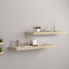 Schwimmende Wandregale Eiche Chan 80x23,5x3,8cm (2 Stück MDF)
