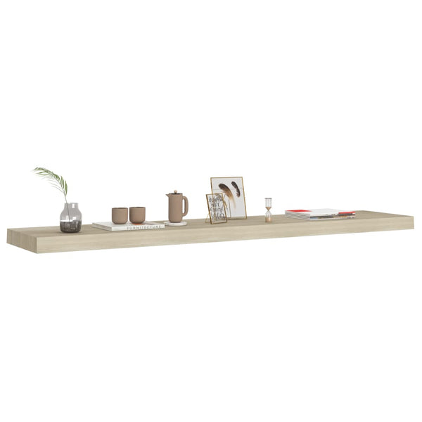 Schwebendes Wandregal Eiche Chan 120x23,5x3,8cm (MDF)