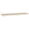 Schwebendes Wandregal Eiche Chan 120x23,5x3,8cm (MDF)