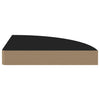 Schwebendes Eckregal Gopsa 25x25x3,8 cm (MDF), schwarz