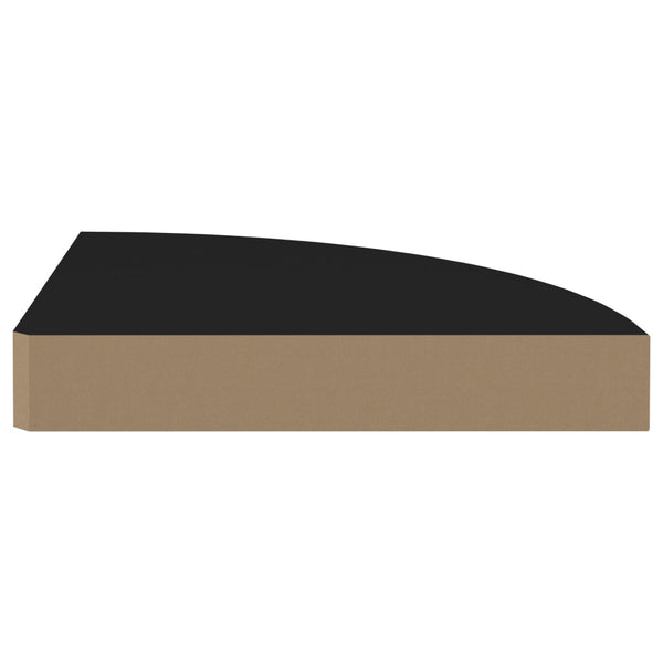 Schwebendes Eckregal Gopsa 25x25x3,8 cm (MDF), schwarz