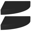 Eckregale Gopsa, schwarz 25x25x3,8cm (2 St. MDF)