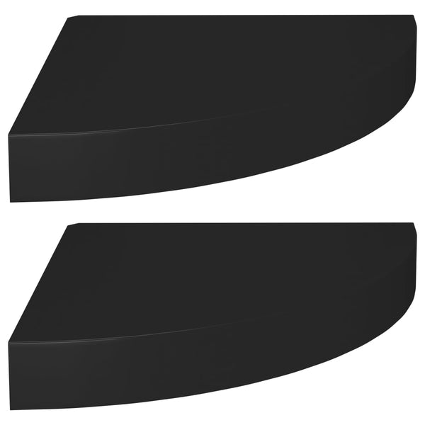 Eckregale Gopsa, schwarz 25x25x3,8cm (2 St. MDF)