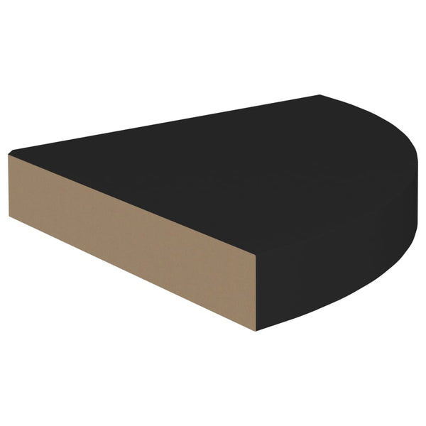 Eckregale Gopsa, schwarz 25x25x3,8cm (2 St. MDF)