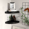 Eckregale Gopsa, schwarz 25x25x3,8cm (2 St. MDF)