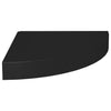 Gopsa schwarze schwebende Eckregale 25x25x3,8cm (4 Stück MDF)