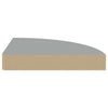 Schwebendes Eckregal Gopsa 25x25x3,8cm (MDF) grau