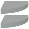 Graue schwimmende Eckregale Gopsa 25x25x3,8cm (2er-Set MDF)