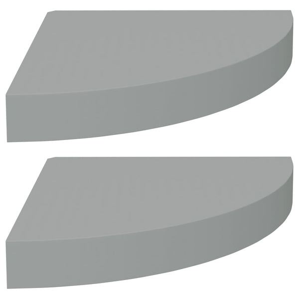 Graue schwimmende Eckregale Gopsa 25x25x3,8cm (2er-Set MDF)