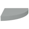 Graue schwimmende Eckregale Gopsa 25x25x3,8cm (2er-Set MDF)
