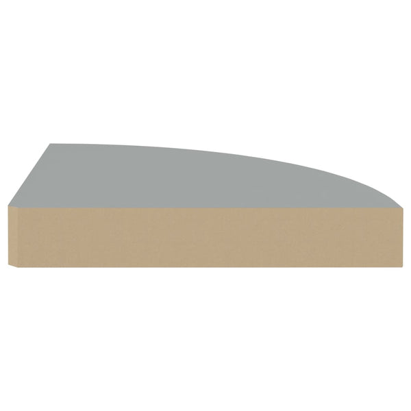 Graue schwimmende Eckregale Gopsa 25x25x3,8cm (2er-Set MDF)