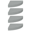 Eckregale Gopsa grau 25x25x3,8cm (4 Stück MDF)