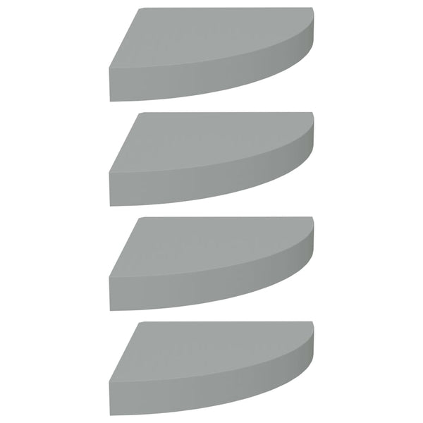 Eckregale Gopsa grau 25x25x3,8cm (4 Stück MDF)