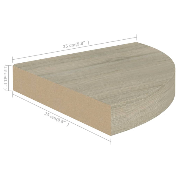 Eckregal Tammi schwimmend Gopsa 25x25x3,8cm (MDF)