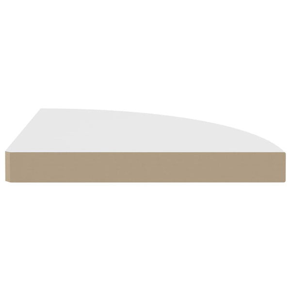 Weiße schwimmende Eckregale Gopsa 35x35x3,8cm (2 Stück MDF)