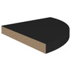 Schwarzes schwimmendes Eckregal Gopsa 35x35x3,8cm (MDF)