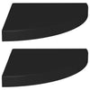 Schwebende schwarze Eckregale Gopsa 35x35x3,8 cm (2 Stück MDF)