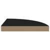 Schwebende schwarze Eckregale Gopsa 35x35x3,8 cm (2 Stück MDF)