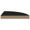 Gopsa schwebende Eckregale 35x35x3,8cm schwarz (4 Stück MDF)