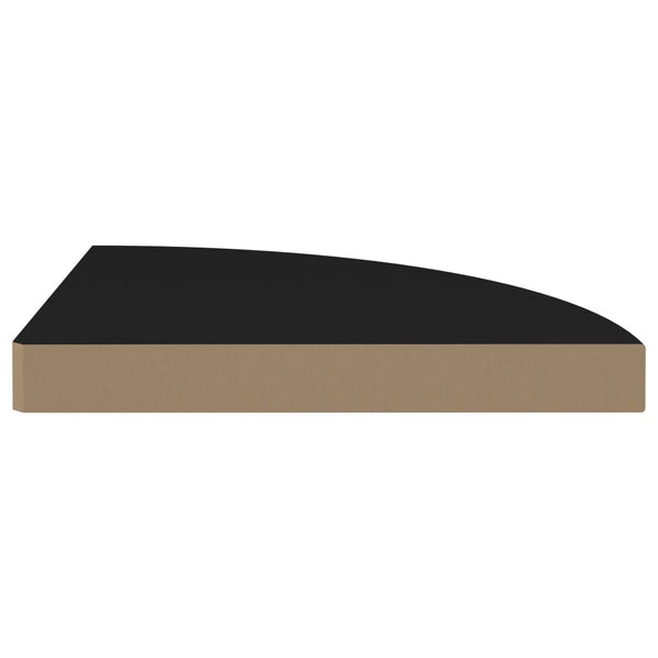 Gopsa schwebende Eckregale 35x35x3,8cm schwarz (4 Stück MDF)