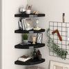 Gopsa schwebende Eckregale 35x35x3,8cm schwarz (4 Stück MDF)