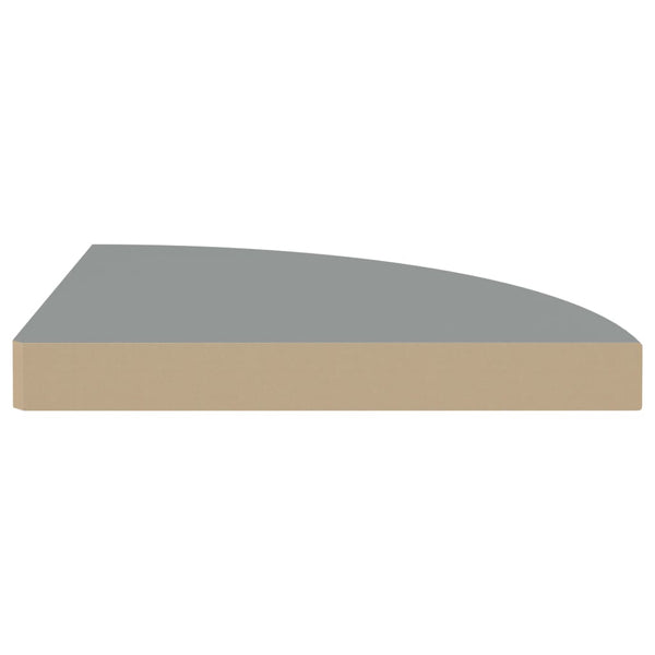 Gopsa graues Eckregal 35x35x3,8cm (MDF) schwebend