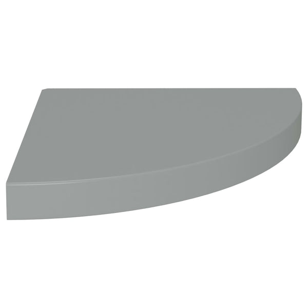 Gopsa graue schwebende Eckregale 35x35x3,8cm (4 Stk. MDF)