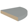 Gopsa graue schwebende Eckregale 35x35x3,8cm (4 Stk. MDF)