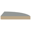 Gopsa graue schwebende Eckregale 35x35x3,8cm (4 Stk. MDF)
