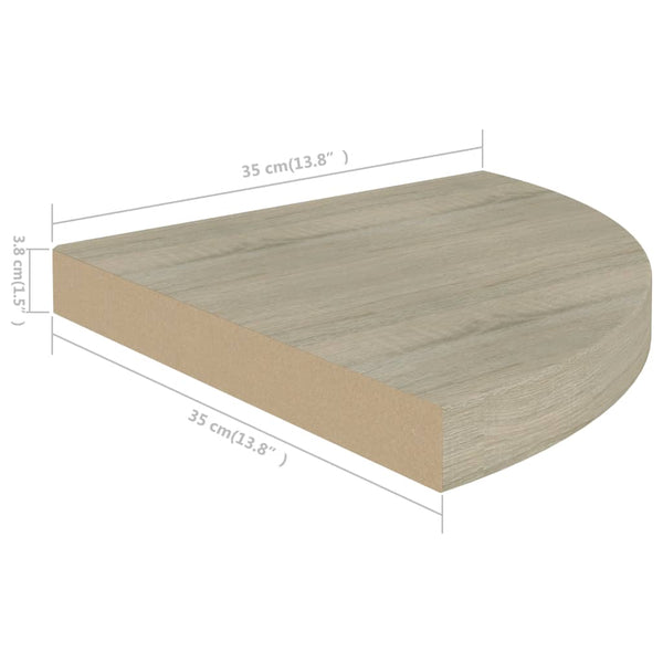 Eckregal Tammi Gopsa schwimmend 35x35x3,8cm (MDF)