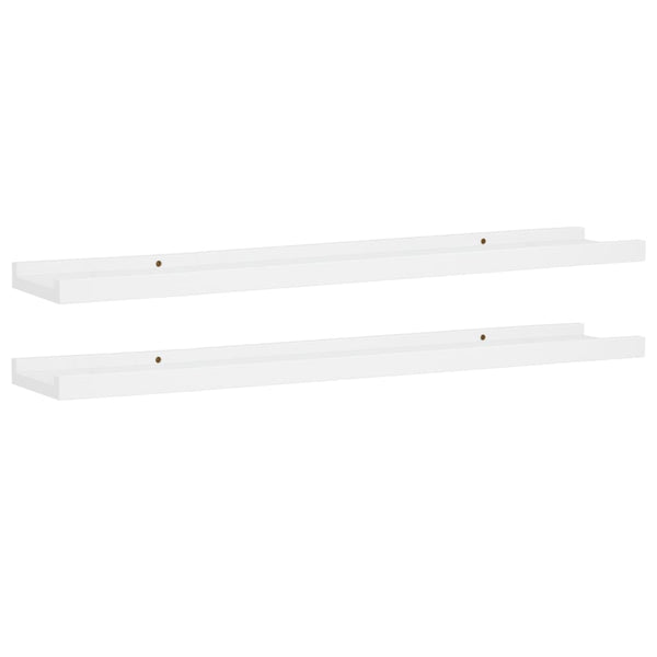 Weiße Wandregale Iozef 80x9x3cm (2 Stück MDF)