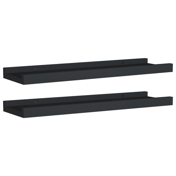 Schwarze Wandregale Iozef 40x9x3cm (2 St. MDF)