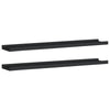Schwarze Tafelregale Iozef 80x9x3cm (2 Stück MDF)