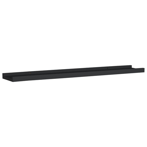 Schwarze Tafelregale Iozef 80x9x3cm (2 Stück MDF)